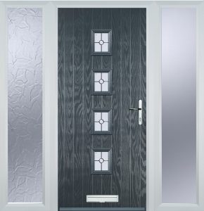 grey 4 square door with twin side panels