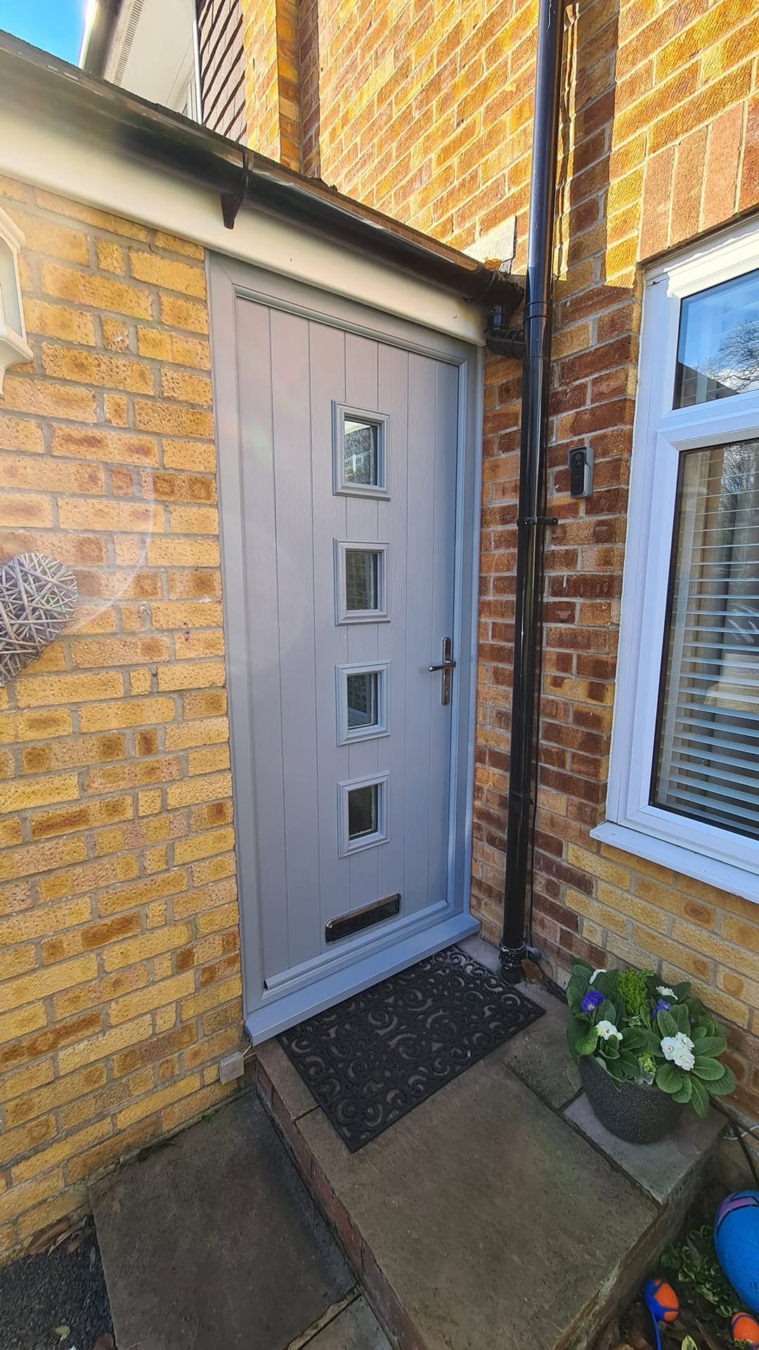 Silver grey composite door fitted in Chandlers ford